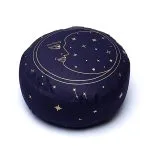 Meditatiekussen maan donkerblauw biokatoen (OCS) 33 cm x 17 cm