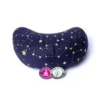 Meditatiekussen halve maan Sterrenhemel donkerblauw biokatoen (OCS) -  37 cm x 17 cm x 13 cm