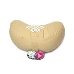 Meditatiekussen halve maan oneindige knoop beige biokatoen (OCS) - Afbeelding 2