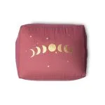 Meditatiekussen rechthoek maanfasen mauve biokatoen (OCS) 38 cm x 28 cm x 13 cm - Afbeelding 2