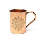 Koperen mok Mandala geëtst - 450 ml