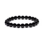 Armband elastisch zwarte toermalijn -  ±8 cm