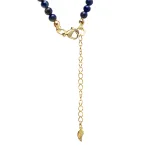 Verstelbare halsketting lapis lazuli met maan hanger - ±37 cm - Afbeelding 2