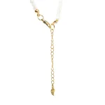 Verstelbare halsketting maansteen met maan hanger -  ±37 cm - Afbeelding 2