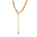 Verstelbare halsketting zonnesteen met zon hanger -  ±37 cm - Afbeelding 2