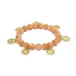 Bedelarmband met chakra-symbolen Zonnesteen -  ±7 cm