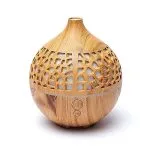 Aroma diffuser Deco round naturel USB -  14.5 cm x 12.4 cm x 12.4 cm