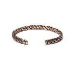 Gedraaide armband brons- en goudkleurig triple twist - Afbeelding 2