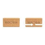 Yoga prop steunblok kurk Maanfasen - 23 cm x 12 cm x 7.5 cm - Afbeelding 4