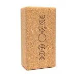 Yoga prop steunblok kurk Maanfasen - 23 cm x 12 cm x 7.5 cm - Afbeelding 2