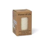 Votiefkaars met reliëf Bloem des Levens stearine gebroken wit - ø5.5 cm x 8 cm - Afbeelding 3