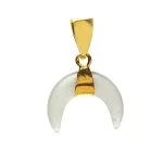 Hanger halve maan groene aventurijn - ±1 cm x 1 cm