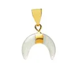 Hanger halve maan groene aventurijn - ±1 cm x 1 cm - Afbeelding 3