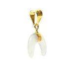 Hanger halve maan groene aventurijn - ±1 cm x 1 cm - Afbeelding 2