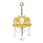 Suncatcher met lotus, amethist en kristallen -  ± 30 cm x 15 cm
