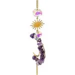 Suncatcher met amethist maan en kristallen bol - ± 30 cm - Afbeelding 2