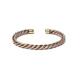 Gedraaide armband brons- en goudkleurig