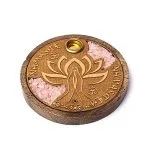Wierrook en kegeltjes brander namaste rozenkwarts  ±10 cm x 1 cm