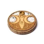 Wierrook en kegeltjes brander maangodin maansteen -  ±10 cm x 1 cm