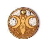 Wierrook en kegeltjes brander maangodin maansteen -  ±10 cm x 1 cm - Afbeelding 2