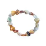 Armband amazoniet elastisch hartvormig - Afbeelding 2