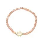 Armband zonnesteen elastisch met zon bedel - Afbeelding 2