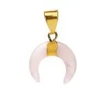 Hanger halve maan rozenkwarts -  ± 1 cm x 1 cm - Afbeelding 4
