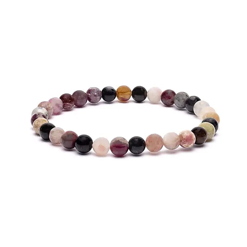 12578 Armband elastisch toermalijn mix - Afbeelding 1