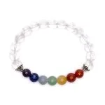 Chakra armband bergkristal elastisch - Afbeelding 2