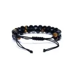 Armband hematiet/ obsidiaan/ tijgeroog verstelbaar - Afbeelding 2