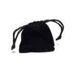 Pendel maan goudkleurig in fluwelen zakje - 24 cm - Afbeelding 2