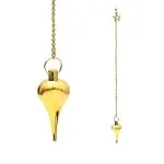 Pendel ster goudkleurig in fluwelen zakje - 24 cm