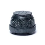 Multifunctionele brander grijze zeepsteen - 12,5 cm x 12 cm - Afbeelding 4