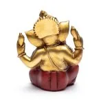 Ganesha beeld goudkleur -  14,3 cm x 10,5 cm x 17,7 cm - Afbeelding 3