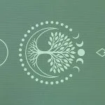 Yogi & Yogini Premium TPE yogamat levensboom groen -  – 61 cm x183 cm x 0.5 cm - Afbeelding 4