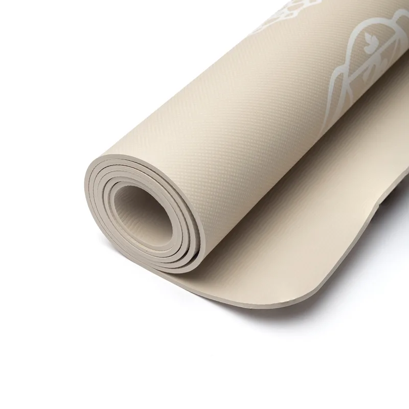 Yogi & Yogini Premium TPE yogamat chakra beige - 61 cm x183 cm x 0.5 cm - Afbeelding 2