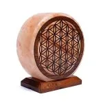 Zoutlamp Bloem des Levens met snoer en LED lamp -  ± 22 cm x19 cm x10 cm - Afbeelding 5