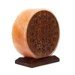 Zoutlamp Mandala met snoer en lamp - ±22 cm x19 cm x 10 cm - Afbeelding 4