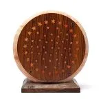 Zoutlamp sterren met snoer en lamp -  ±22 cm x 19 cm x 10 cm