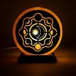 Zoutlamp maanfasen met snoer en lamp -  ±22 cm x 19 cm x 10 cm - Afbeelding 5
