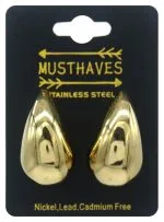 Oorstekers - goudkleurig - druppel - fashion - accessoire - vrouwen - all seasons - cadeau - tijdloos - hip