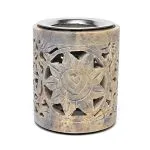 Wierookbrander en olieverdamper lichte zeepsteen – 7.5 cm x 10 .5 cm