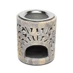 Wierookbrander en olieverdamper lichte zeepsteen – 7.5 cm x 10 .5 cm - Afbeelding 3