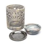 Wierookbrander en olieverdamper lichte zeepsteen – 7.5 cm x 10 .5 cm - Afbeelding 2