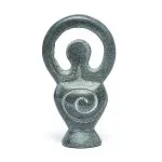 Godinnenbeeldje zeepsteen grijs