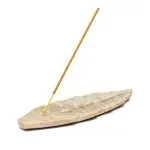 Wierookbrander bladvorm zeepsteen - 25 cm x 8 cm - Afbeelding 3