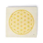 Wierookbrander Bloem des Levens zandsteen - 10 cm x 10 cm - Afbeelding 2