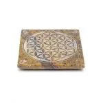 Wierookbrander Bloem des Levens zeepsteen - 10 cm x 10 cm