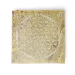 Wierookbrander Bloem des Levens zeepsteen - 10 cm x 10 cm - Afbeelding 2