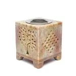 Wierookbrander en olieverdamper Levensboom zeepsteen  – 10 cm x 7.5 cm - Afbeelding 4
